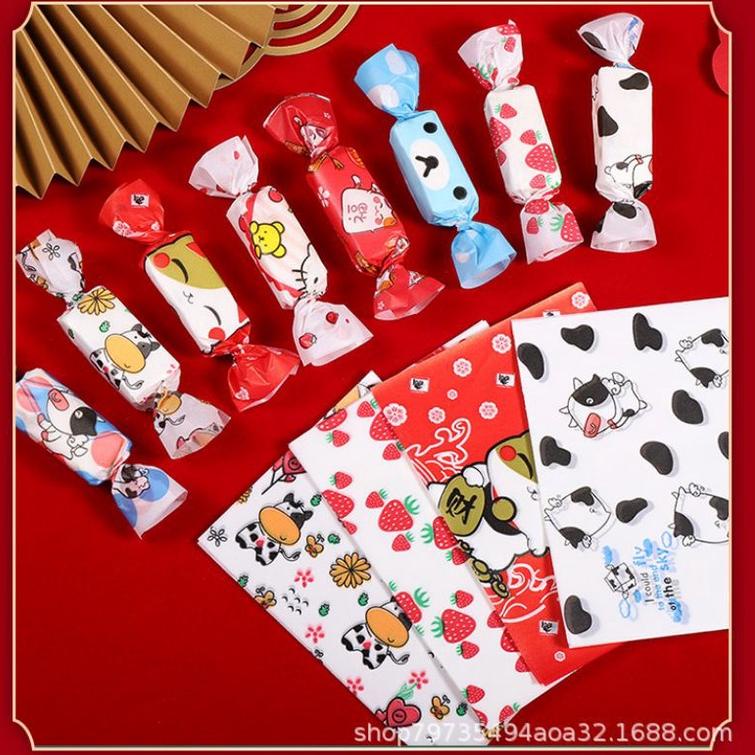 

【flashϟsale】 Kertas Permen 100pcs/pembungkus coklat 9x12/ kertas pembungkus nougat