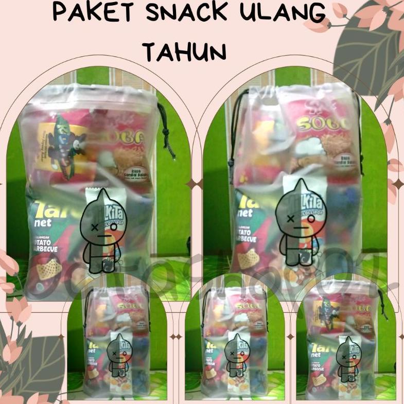 

>V44859) BUY 37 FREE 1 Paket Snack ulang tahun anak kemasan pouch/Hampers Ulang tahun anak