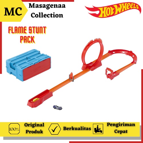 Mainan Lintasan Jalanan Arena Trek Hot Wheels Hotwheels Hotwheel Track Builder Flame Stunt Pack Loop