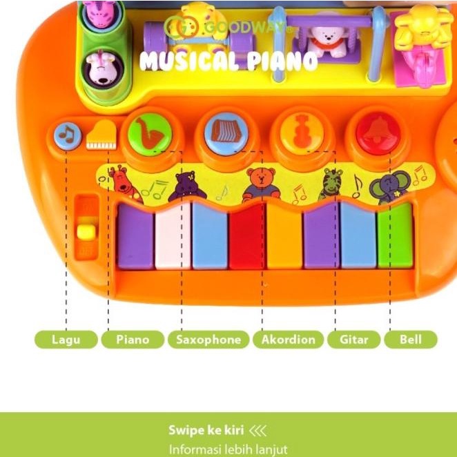 Hot Sale Goodway Musical Piano / Mainan Piano Anak Terlaris