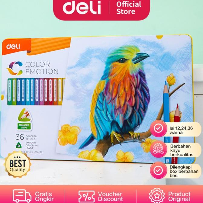 

Deli Pensil Warna / Colored Pencil - 36C 36warna/box EC00235