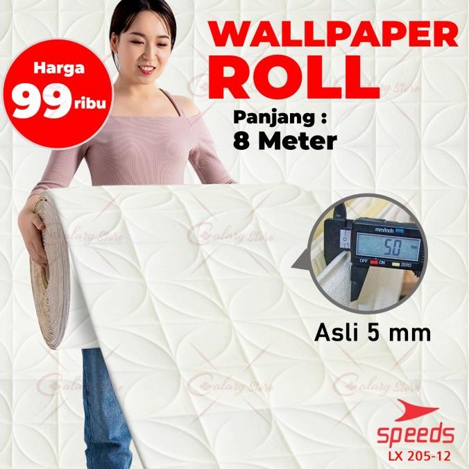 Wallpaper Dinding Foam Roll Wallpaper Batik 3d Stiker SPEEDS 205-12