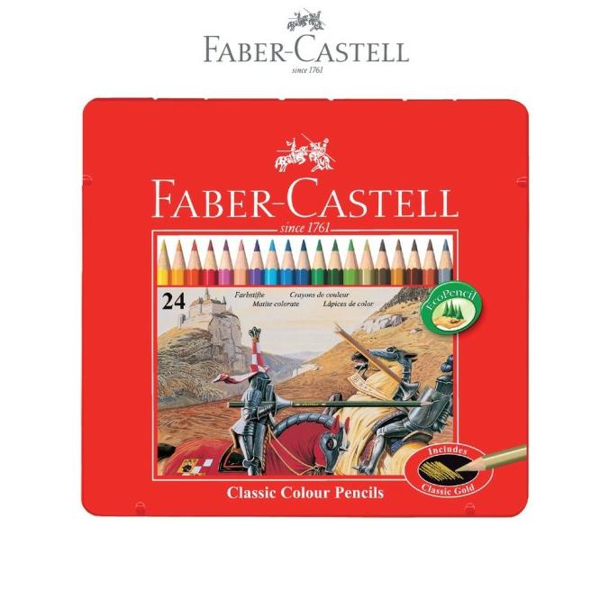 

Pensil Warna Faber Castell 24 Classic Kemasan Kaleng (Tin Case)