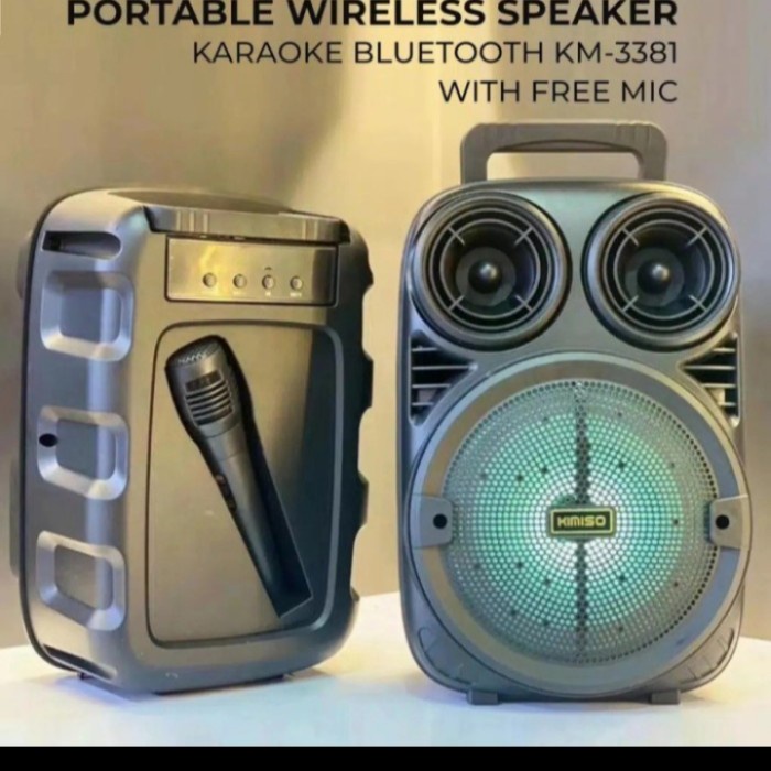 Speaker Bluetooth Portable 6.5 inch Kimiso KMS 3381 plus mic - Speaker - kami pasti ready speaker aktif bluetooth  terbaru promo super bass pma 9506 mini 12 inch 15 besar xbr pas 79 murah jumbo full 20 ukuran gmc big subwoofer 2021 20in 12i