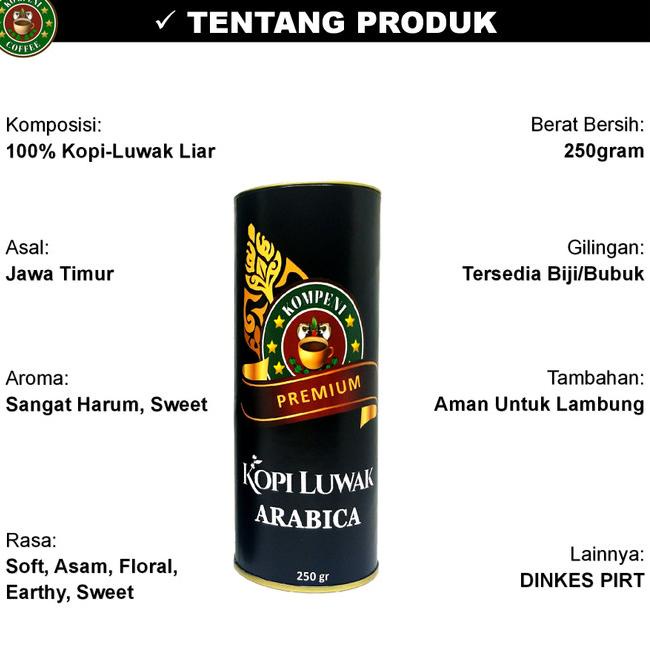 

Kopi Luwak Liar 250Gram (Bukan Luwak Peliharaan)