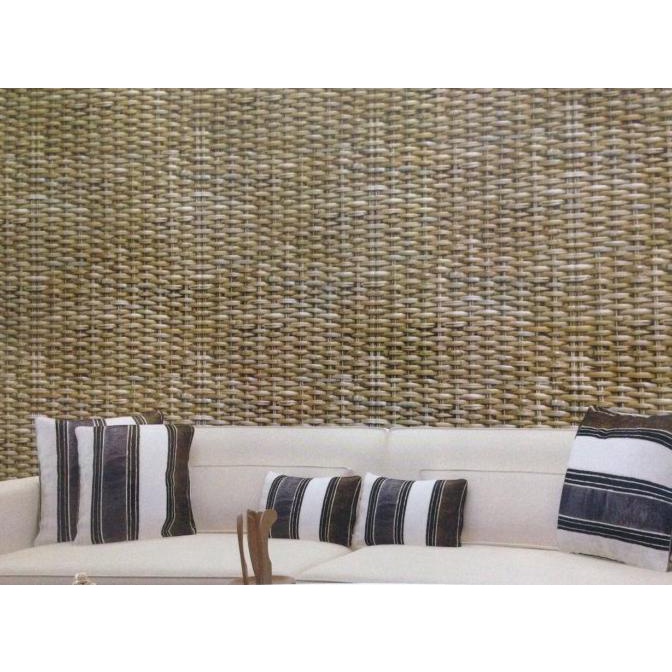Wallpaper dinding motif bambu anyaman 3D