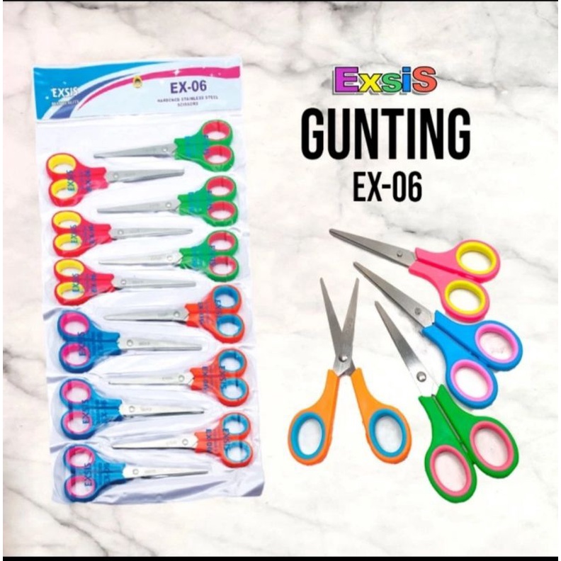 

Gunting Stainless Exsis EX-06 Warna Pastel Large 15,5cm 15 cm Best Quality