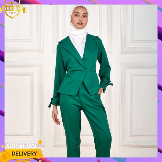 Setelan Blazer Wanita 1 Set Jumbo  Terbaru Oneset Dewasa Kekinian Remaja Rok Baju Murah Hijab Pakaia