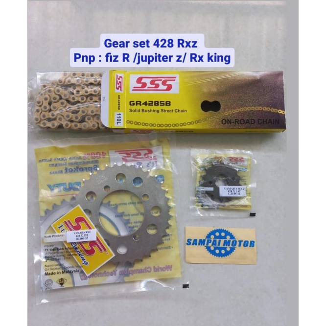 Gear set SSS 428 Yamaha RXZ pnp FizR ,Jupiter Z, RX king
