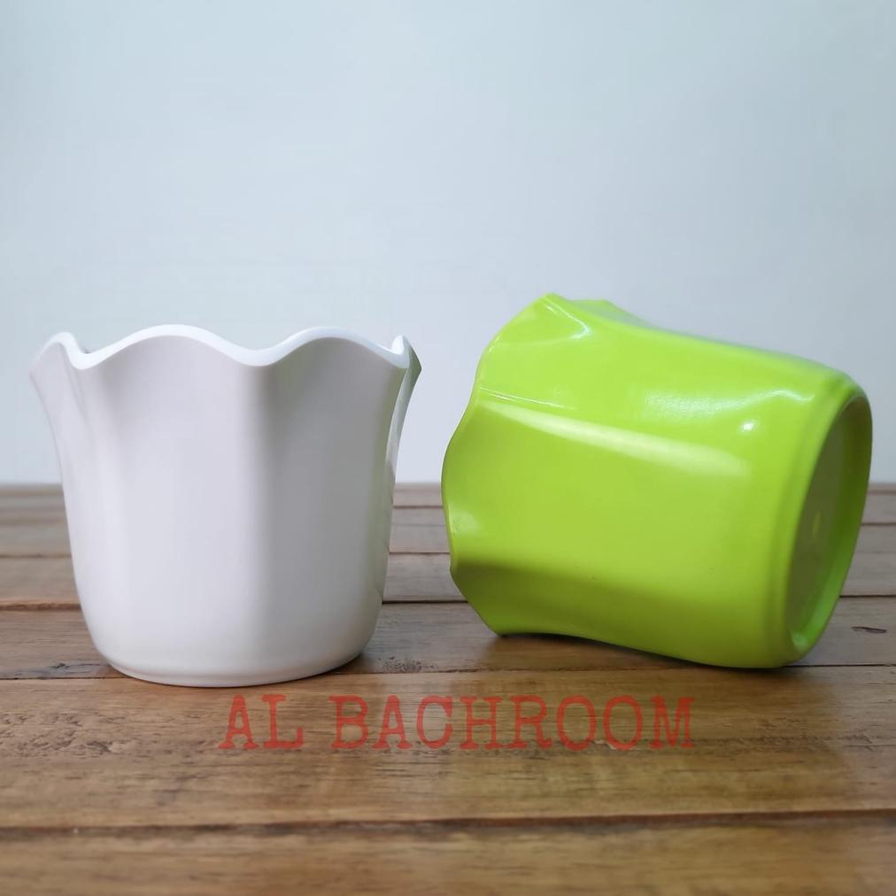 POT MELAMIN BULAT GELOMBANG Y101 POT BUNGA HIAS