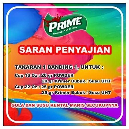 

PRIME BUBUK MINUMAN 500 GR REPACK POWDER DRINK PLAIN TANPA GULA Best Seller