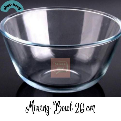 Terlaris Mangkok Kaca Bulat / Mixing Bowl / Mangkuk Salad/Mixing Bowl 28 Cm