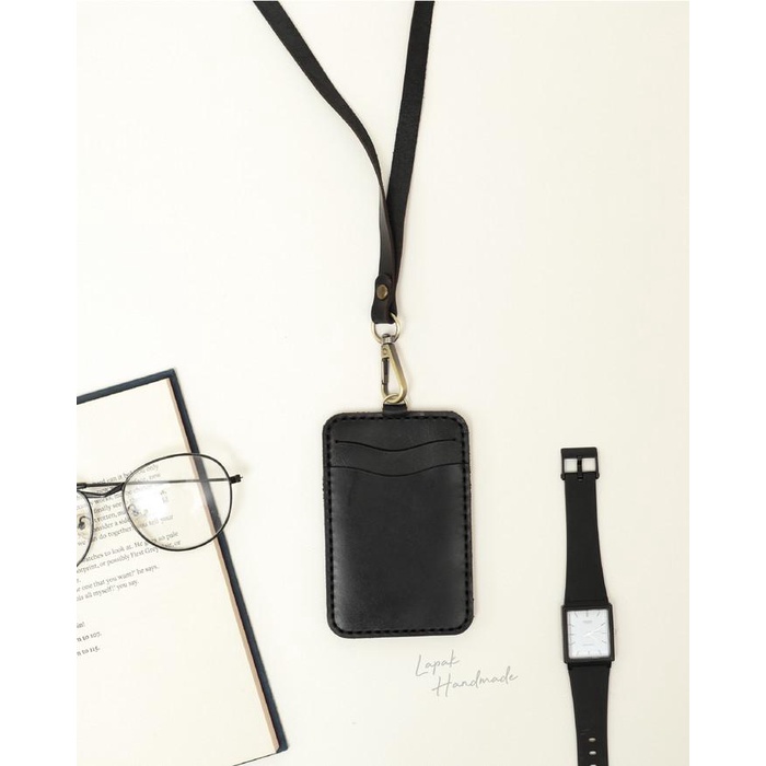 

Lapak Handmade Leather ID Lanyard in Black