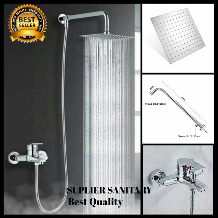 Terlaris Kran Panas Dingin Paket Lengkap Shower Rain/Kran Shower/Head Shower