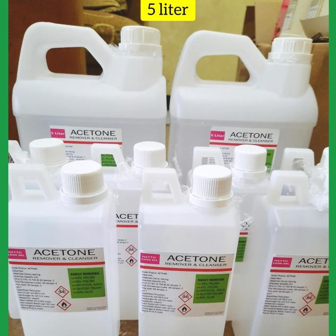 Aseton acetone pembersih kutek - Acetone - 5 liter