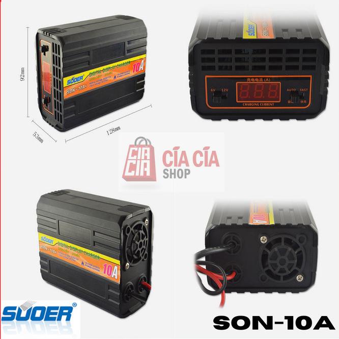Charger Aki Otomatis Suoer 10A Charger Accu Casan Aki Suoer Son 10A+