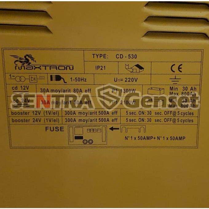 Charger Aki / Battery Charger Maxtron 80 Ampere Cd 530