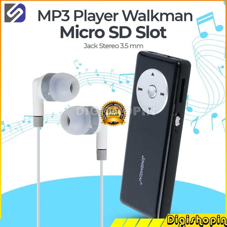 MP3 PLAYER DENGAN SLOT TF & CLIP & LED FLASHLIGHT MP 3 PLAYER PORTABLE MINI MP3 PLAYER SUPPORT MICRO