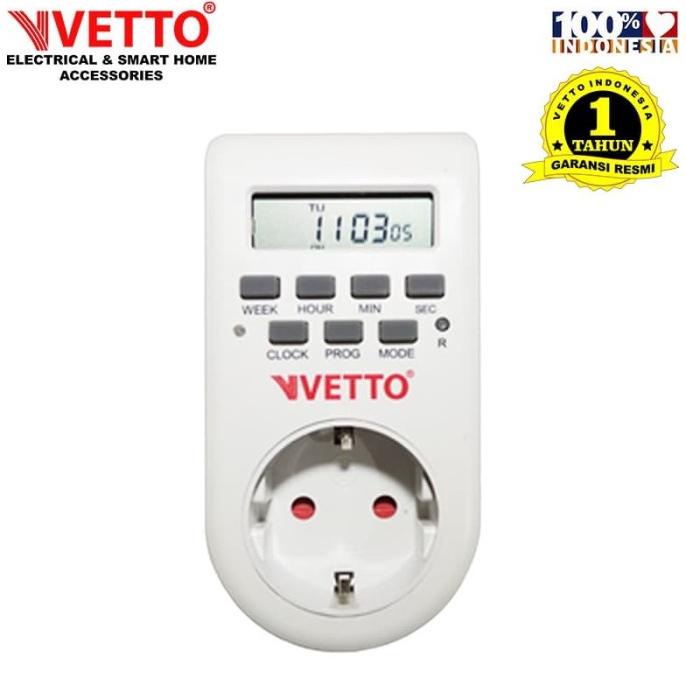 VETTO Stop Kontak Timer Digital Listrik - 1Minggu
