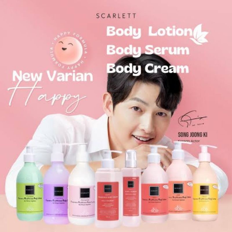 SCARLETT BODY LOTION / BODY SCRUB / SHOWER SCRUB / SERUM ACNE / SERUM BRIGHTLY / SERUM GLOWTENING / KRIM BRIGHT / ACNE CREAM