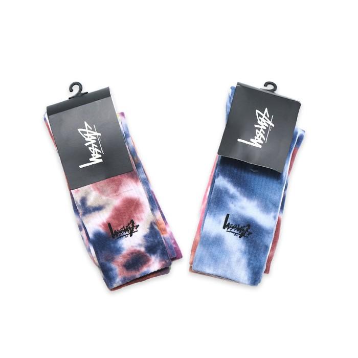 Terlaris Stussy Tie Dye Mid Socks 3-Pair Pack