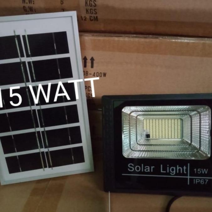 "'''] Lampu Sorot Solar Cell Tenaga Surya 15 watt Lampu Tembak Led 15w Panel