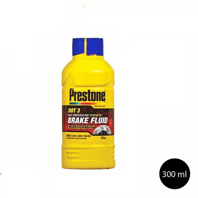 minyak rem / brake fluid mobil motor merk prestone 300ml - Putih