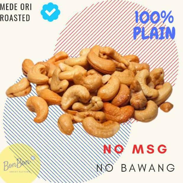 

Kacang Mede Tawar Original Natural / Kacang Mete Plain Panggang Oven Roasted 500 Gram Tanpa Bumbu Best Seller