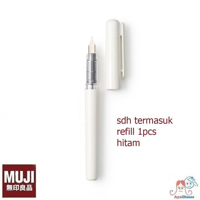 Best Seller Muji Polycarbonate Fountain Pen / Reill Catridge - Pulpen Kaligrafi