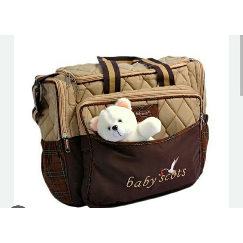 baby scots tas bayi ukuran besar warna coklat