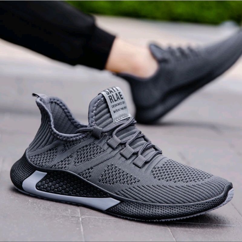 Sepatu Sneakers Running Pria Sepatu Tali Fashion Kasual Sneakers Leedoo