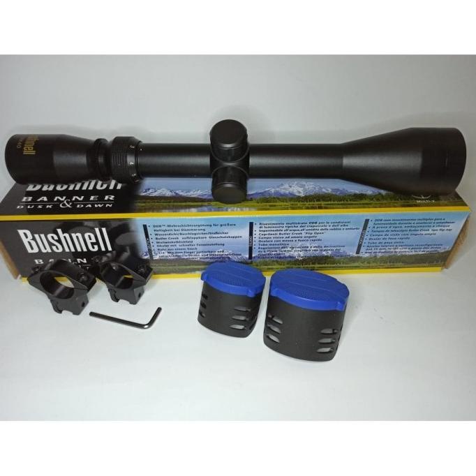 TELESKOP SENAPAN ANGIN BUSHNELL 3-9X40 TUTUP FLIP ORI