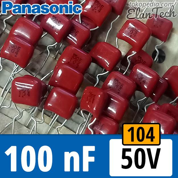 100nF / 104 50V Milar Film Capacitor 100n 100 nF Kapasitor Elan73c