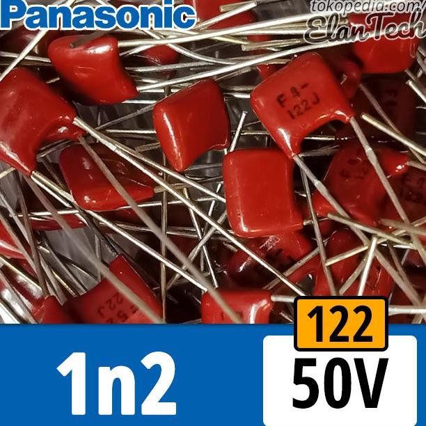 1n2 / 122 50V Milar ECQ Mylar Film Capacitor 1.2 nF Kapasitor Elan73c Berkualitas