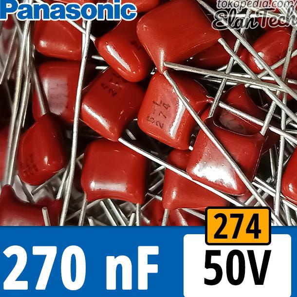 270nF / 274 50V Milar ECQ Capacitor 270n 270 nF Kapasitor Elan73c Murah
