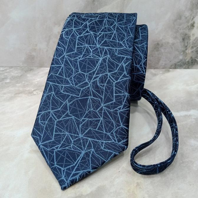 dasi biru motif merah dasi instan siap pakai dasi zipper resleting tie