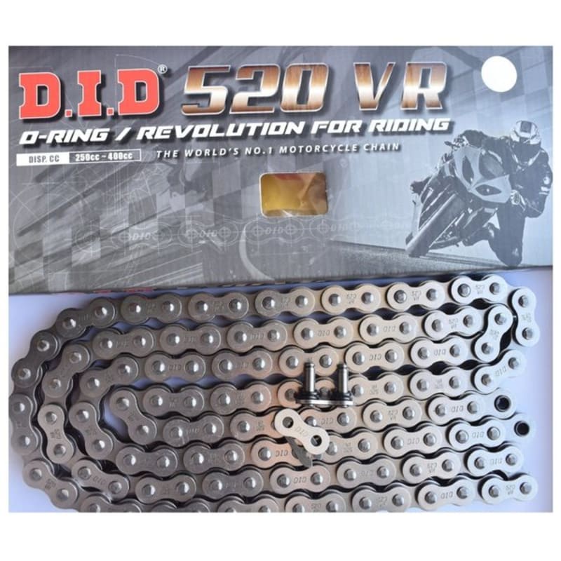 Original Rantai DID Japan Oring O-Ring 520VR 520 VR 110L 110 L Steel Racing Chain Kawasaki Ninja 250