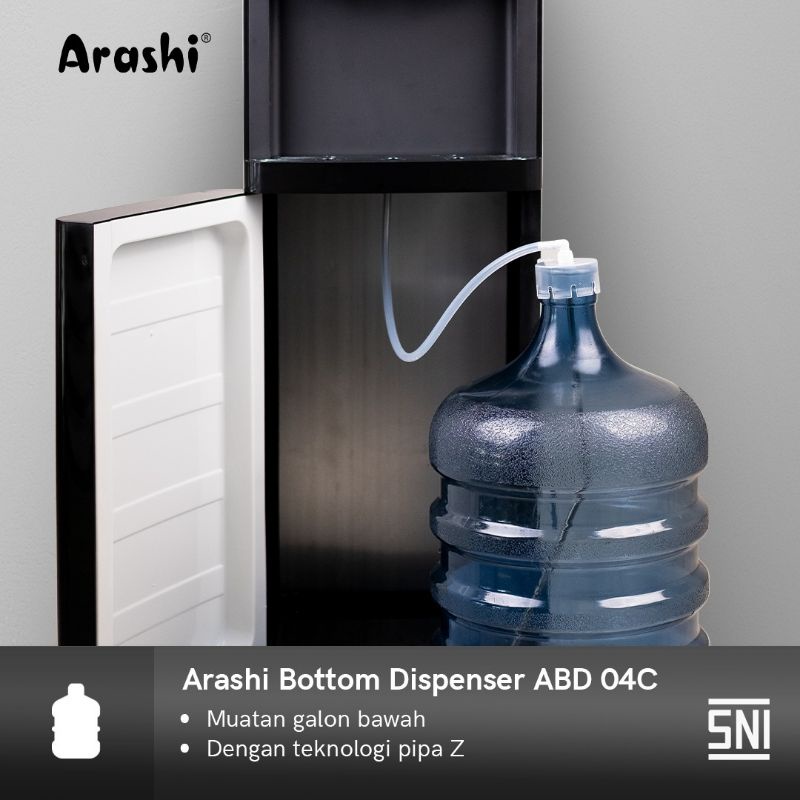 Arashi dispenser galon bawah ABD 04C / dispenser Arashi galon bawah abd04c