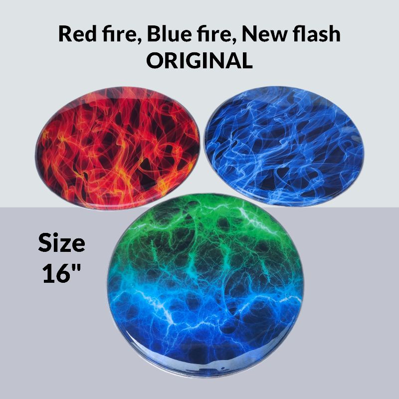 Mika Bas Rebana Hadroh Albanjari Red Fire // Blue Fire // New Flash Original Size 16inc