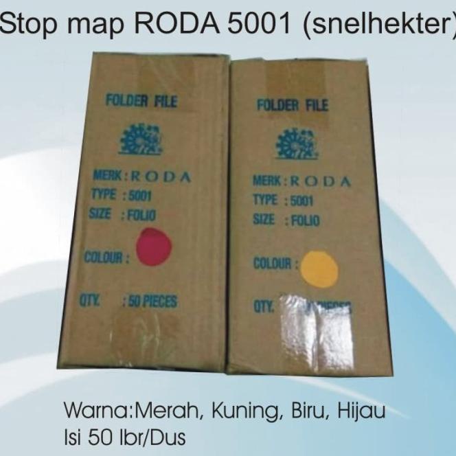 

STOP MAP SNELHEKTER MEREK RODA (5001) ISI 50 LEMBAR/DUS YANG ADA JEPIT