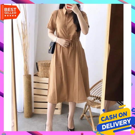 Dress Wanita Terbaru 2023 Korean Style Dewasa Maxidress Lebaran Setelan Cewek Muslimah Maxidres Pern