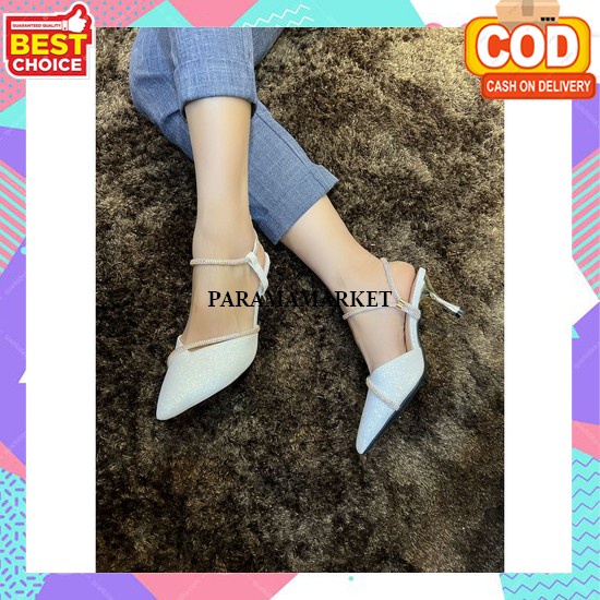 Sendal Hak Tinggi Haigh Hils Cewek Korea Style Haighils Cewek Wisuda T Sandal Wanita Hak Kaca Bulat 