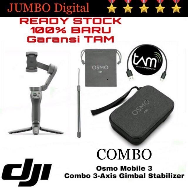 Terlaris Dji Osmo Mobile 3 Combo - 3-Axis Gimbal Stabilizer New