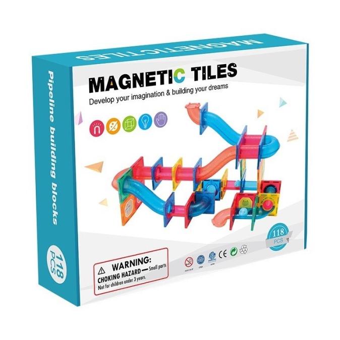 MUST HAVE MAGNETIC TILES MARBLE RUN 88PCS 118PCS MAGNA TILES ALIKE MAINAN MAGNET TERMURAH