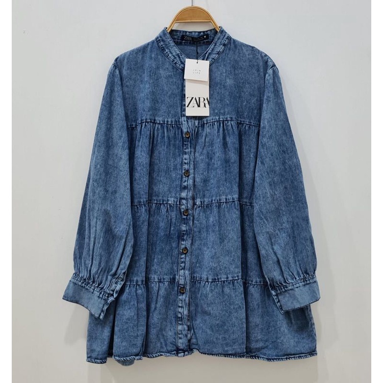 Blouse Denim ZARA Premium by Glow Boutique