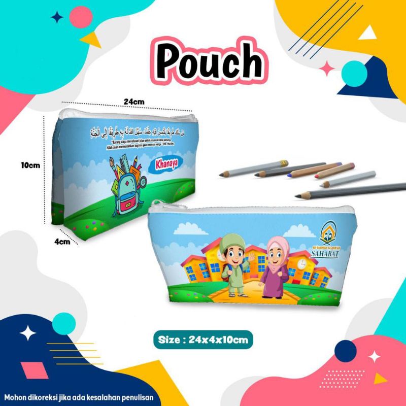 

Pouch Custom/Nama/Foto Sahabat/tempat pensil/Souvenir Kado/ Hadiah/Wadah Kostak/ Kotak/Dompet