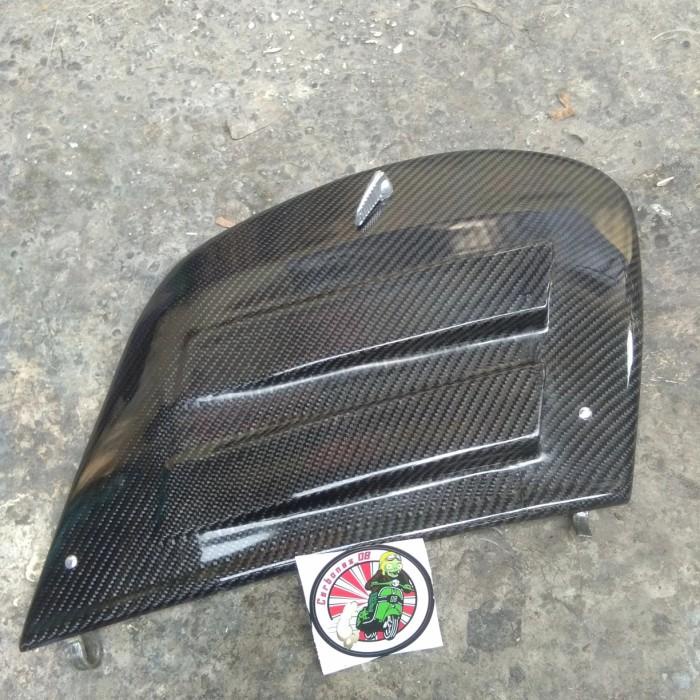 tutup tepong vespa pts karbon kevlar