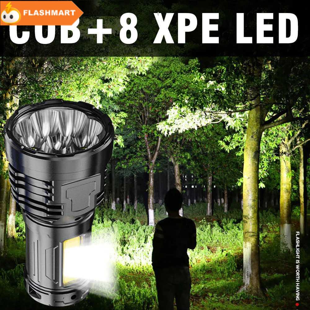 FLASHMART Senter LED Flashlight Waterproof USB Rechargeable XPE+COB - S11