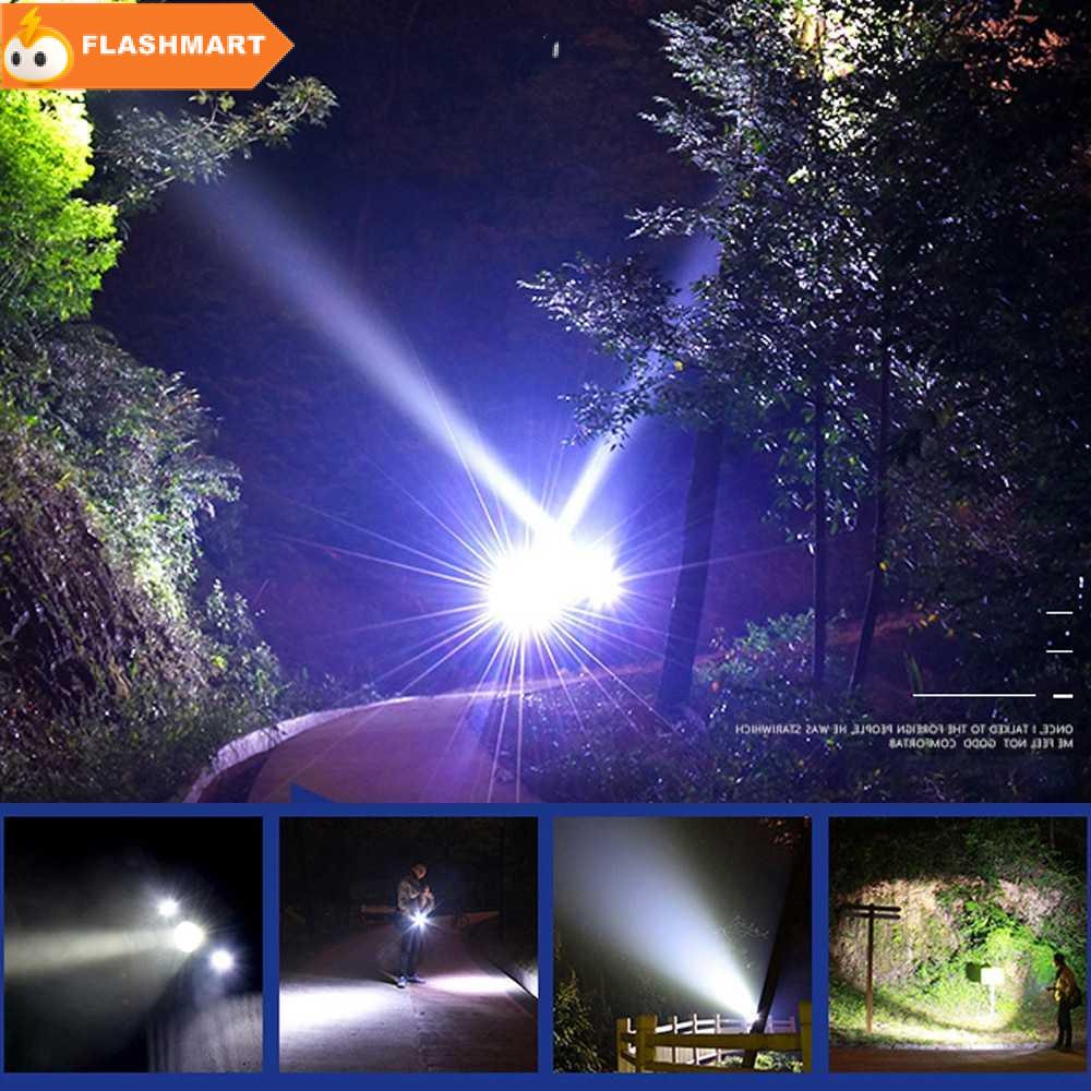 FLASHMART Senter LED Telescopic Zoom Cree T6 + 2 x XPE 1500 Lumens - KS-737