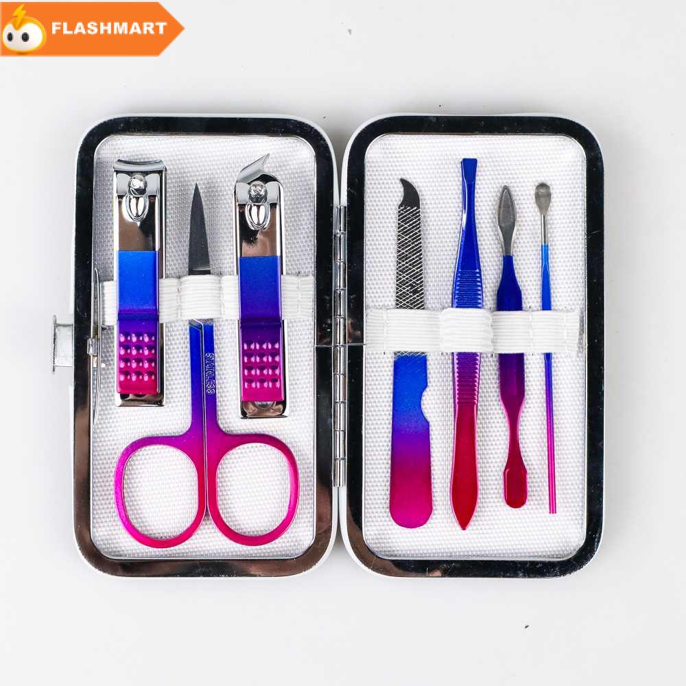 FLASHMART Nail Art Set Gunting Kuku Manicure Pedicure 7 PCS - 7023D